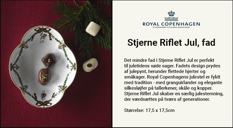 Stjerneriflet julefad fra Royal Copenhagen